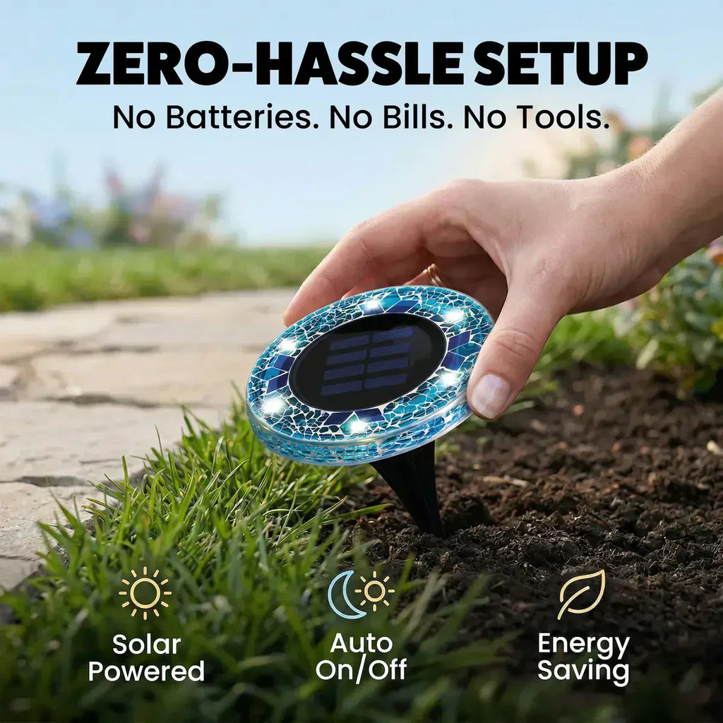 LAST DAY 50% OFF ✨ & Solar Mosaic Lights – Waterproof LED Pathway Lights🔥
