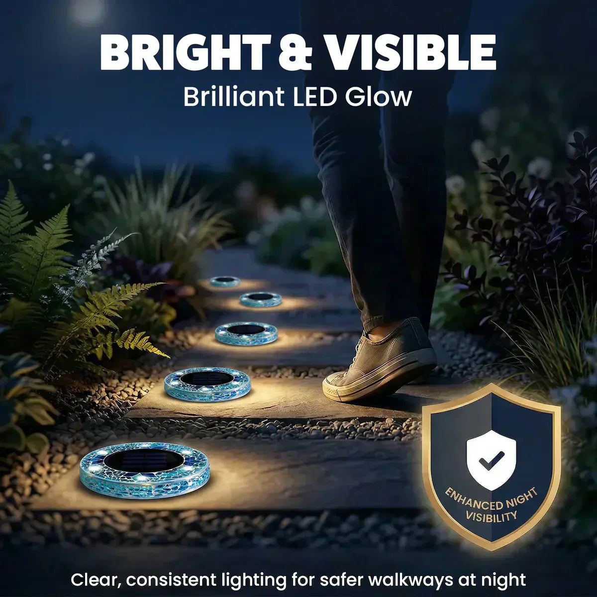 LAST DAY 50% OFF ✨ & Solar Mosaic Lights – Waterproof LED Pathway Lights🔥