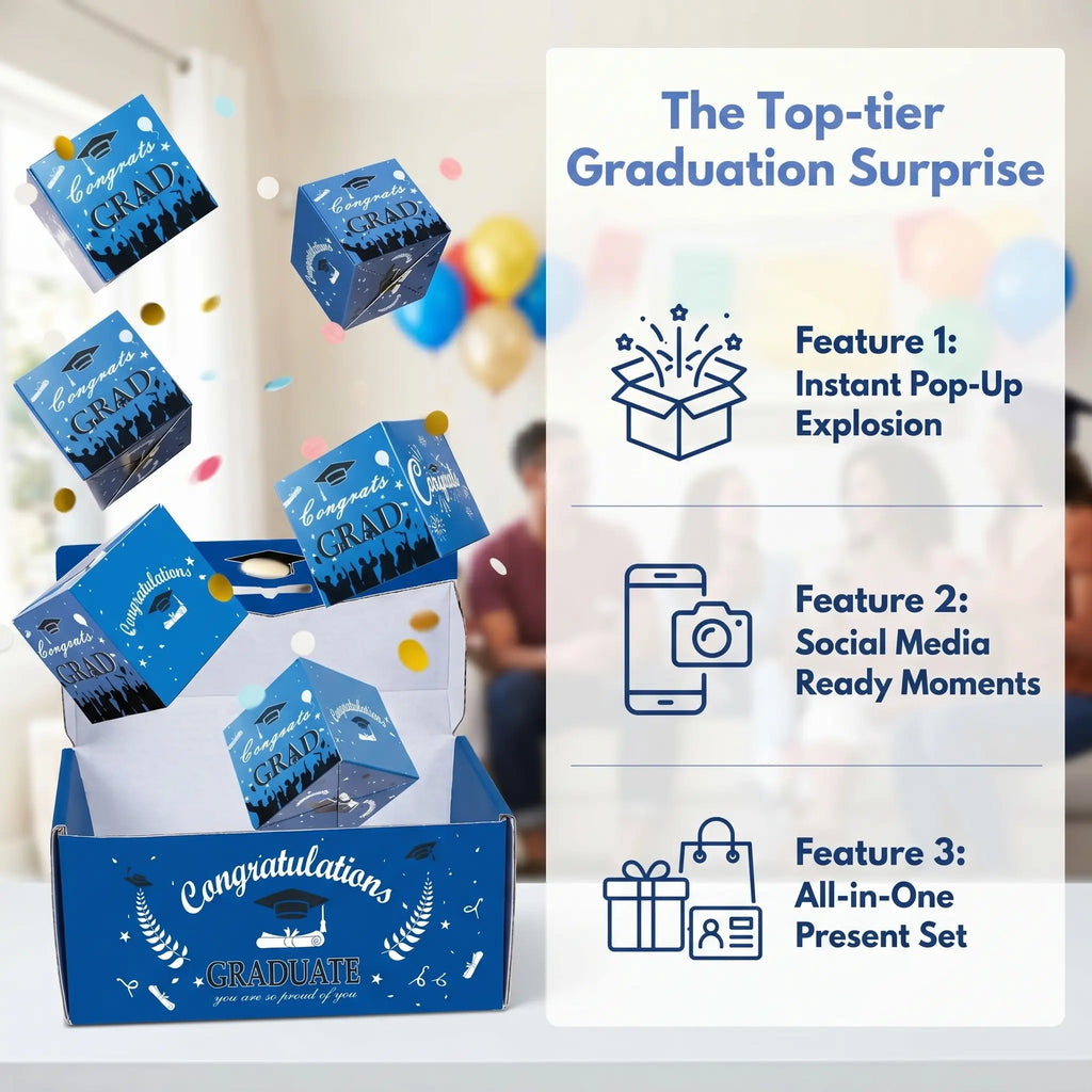 Creative Folding Pop-Up Gift Box for 2026 Graduation, Suitable for Birthdays/Anniversaries/Valentine's Day/Proposals/Graduation Gifts