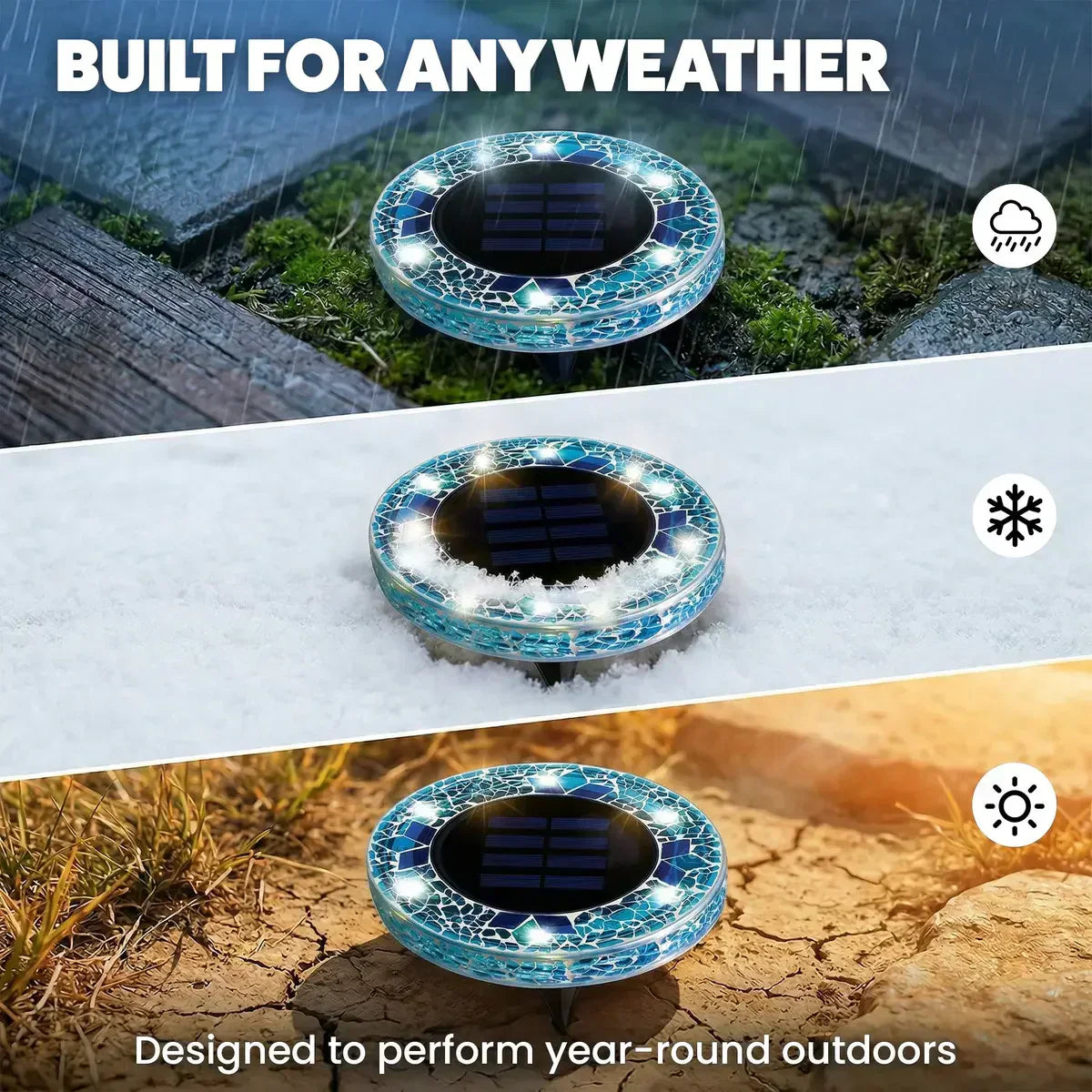 LAST DAY 50% OFF ✨ & Solar Mosaic Lights – Waterproof LED Pathway Lights🔥