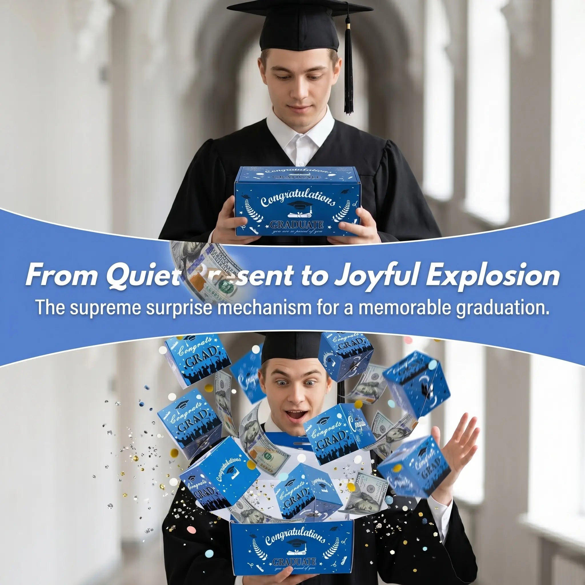 Creative Folding Pop-Up Gift Box for 2026 Graduation, Suitable for Birthdays/Anniversaries/Valentine's Day/Proposals/Graduation Gifts