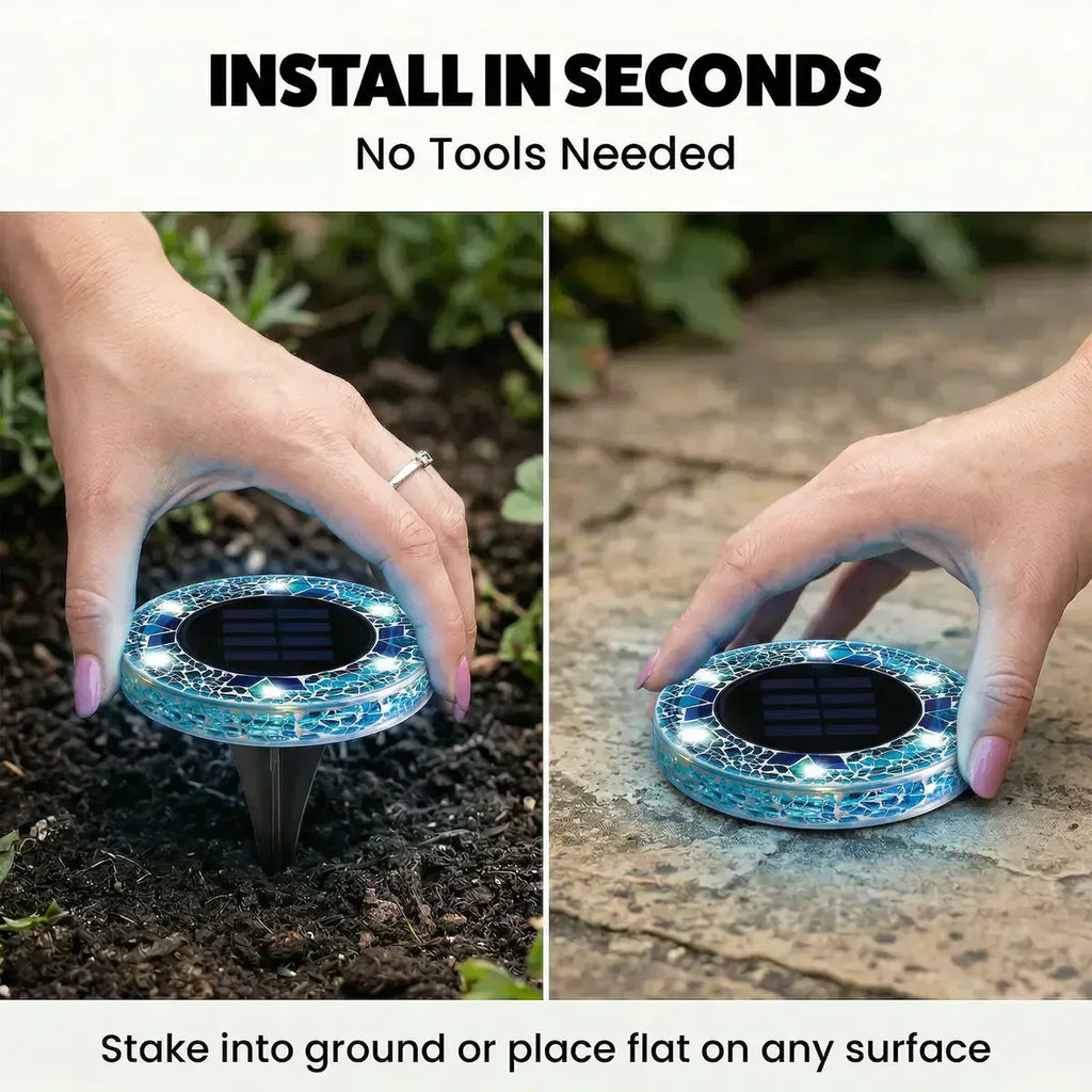 LAST DAY 50% OFF ✨ & Solar Mosaic Lights – Waterproof LED Pathway Lights🔥