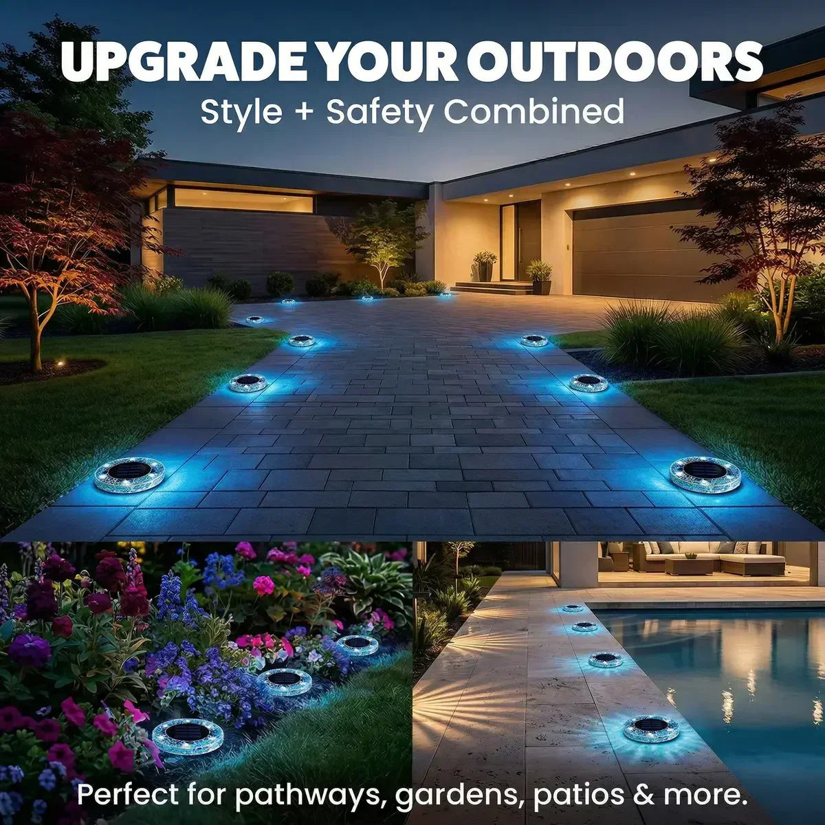 LAST DAY 50% OFF ✨ & Solar Mosaic Lights – Waterproof LED Pathway Lights🔥