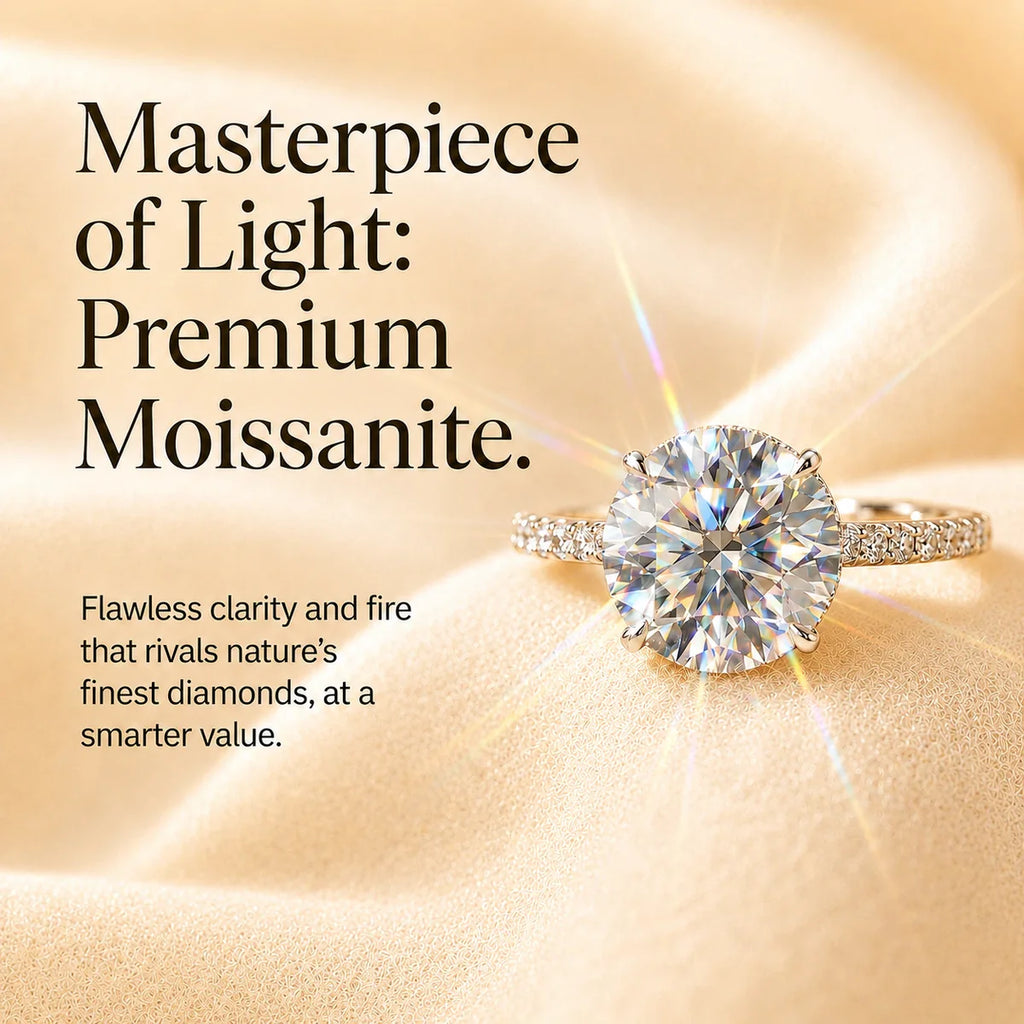🔥 LAST DAY 90% OFF: Ultimate Brilliance Cut Travel-Safe Flawless 3-Carat Round Hidden Halo Moissanite Ring