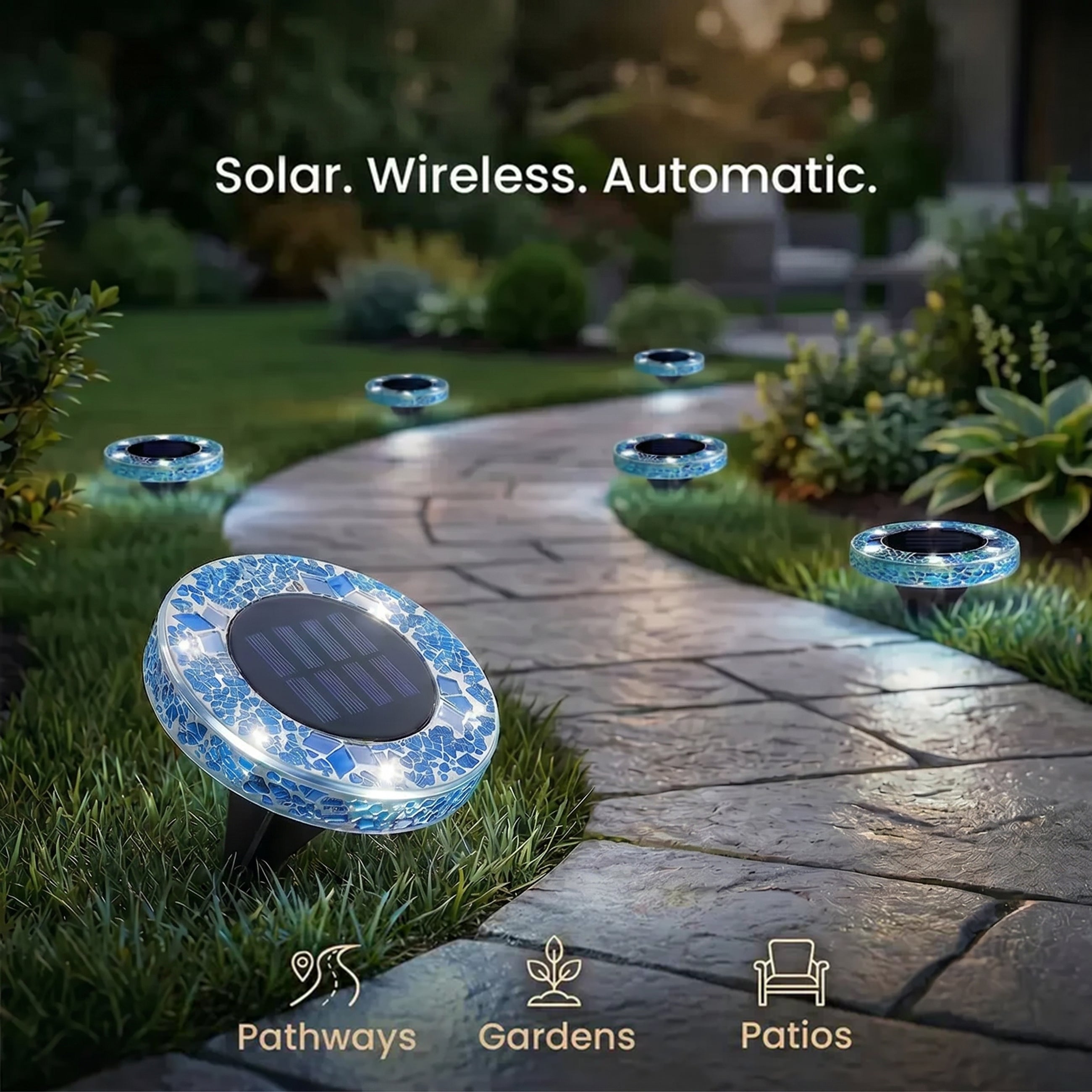 LAST DAY 50% OFF ✨ & Solar Mosaic Lights – Waterproof LED Pathway Lights🔥