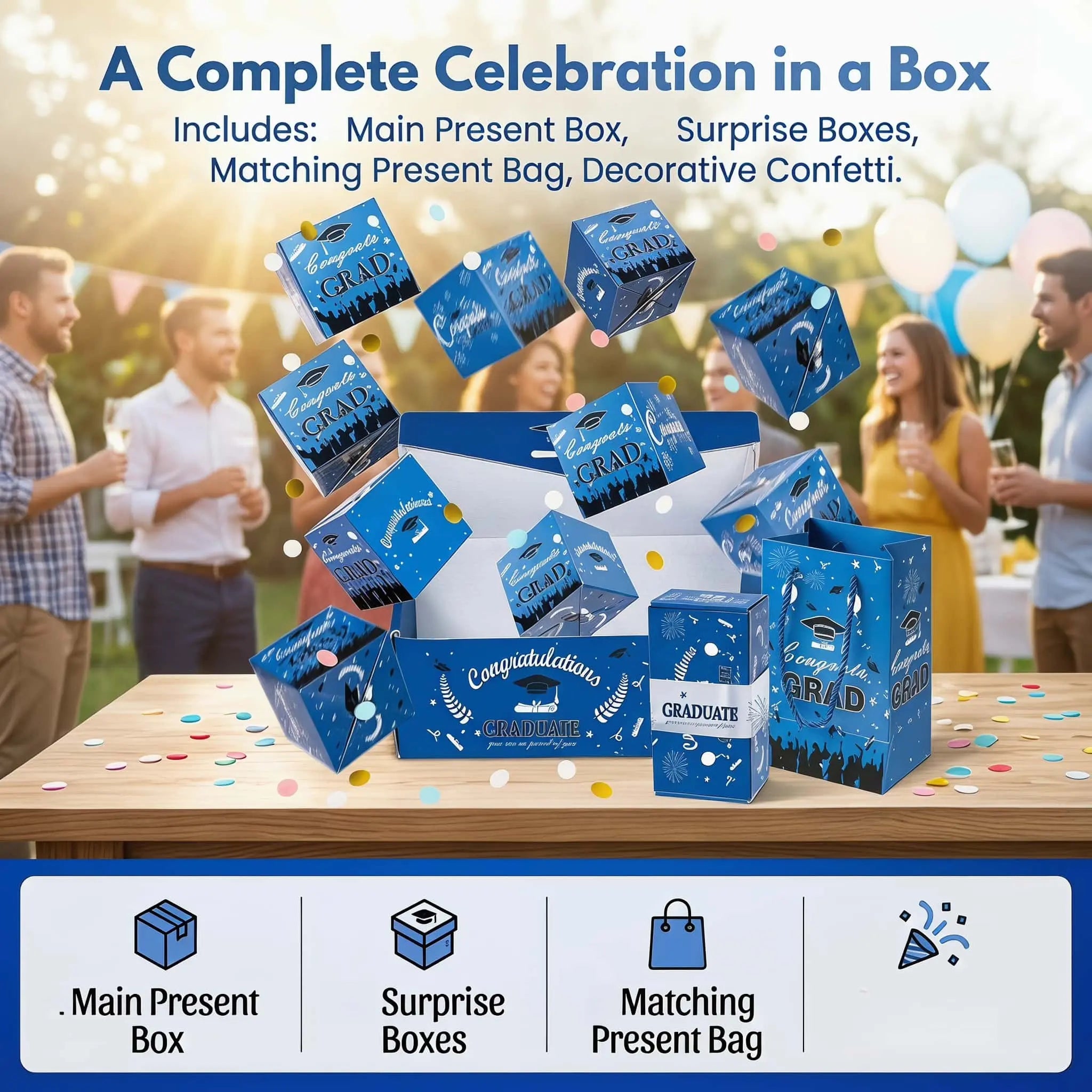 Creative Folding Pop-Up Gift Box for 2026 Graduation, Suitable for Birthdays/Anniversaries/Valentine's Day/Proposals/Graduation Gifts