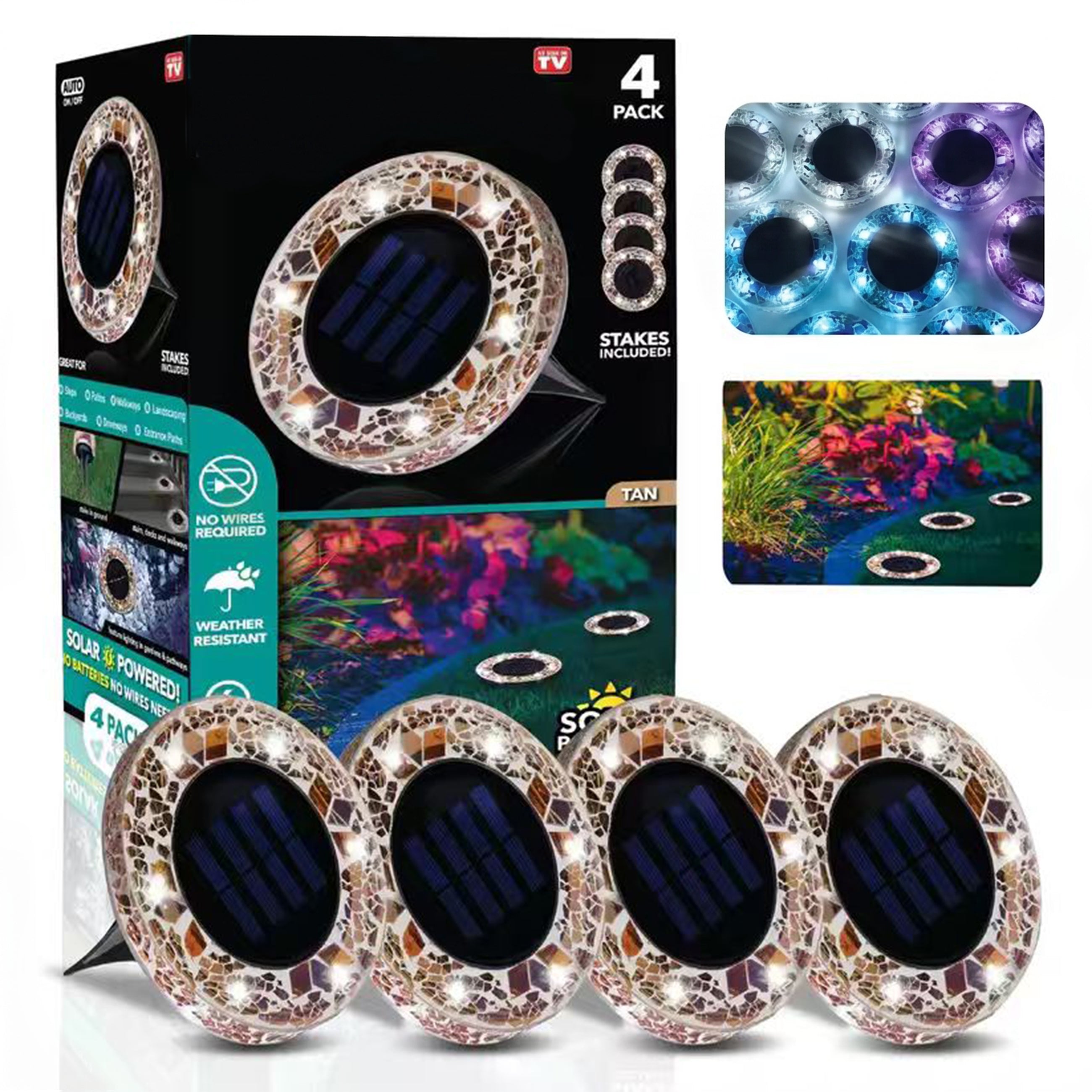 LAST DAY 50% OFF ✨ & Solar Mosaic Lights – Waterproof LED Pathway Lights🔥
