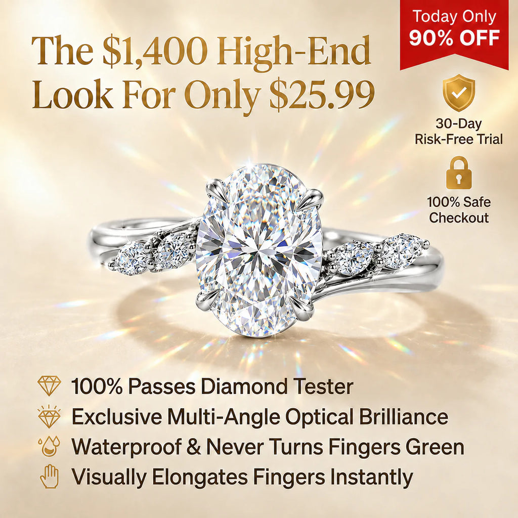 🔥 LAST DAY 90% OFF: Multi-Angle Optical Cut Finger-Slimming D-Color VVS1 Flawless Moissanite Asymmetrical Vine Ring