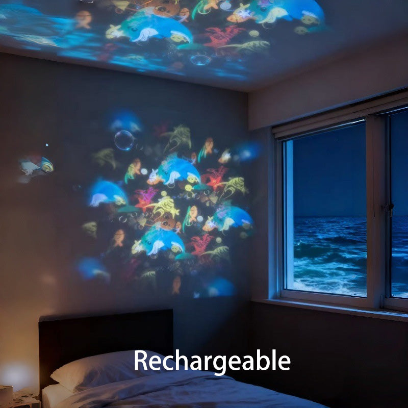 Dynamic rotating LED light projector